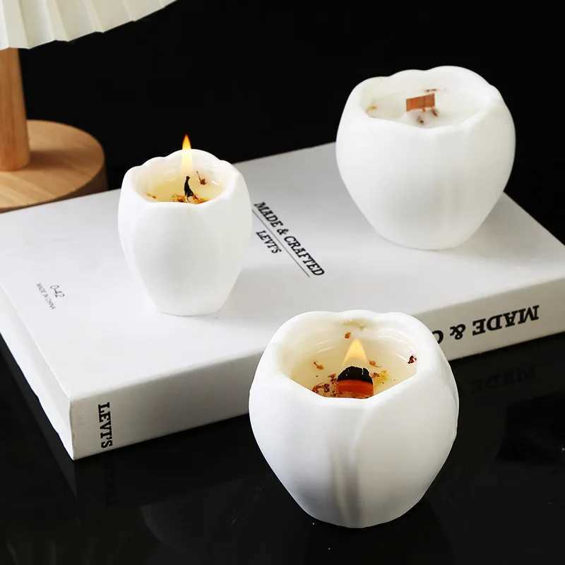 Aromatherapy Candle for Home Decoration Tulip Shape Long-lasting Fragrance Natural Essential Oil Magnolia Cup Shape D260318