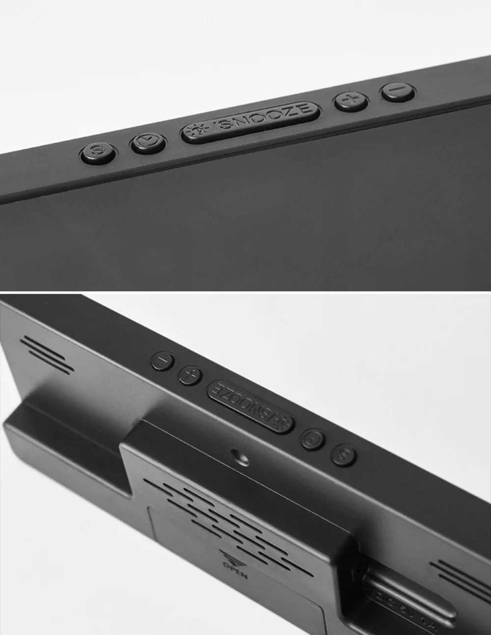 Voice Control Digital Alarm Clock Temperature Dual Alarm Desktop Table Clock Night Mode 12/24H LED Clock Watch Desk D260318