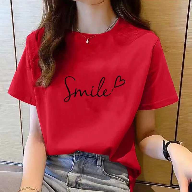 tshirt women top short sleeve t shirts New Korean t shirt for Women t shirt Round Neck Fashion tshirt woman tops printedT260317