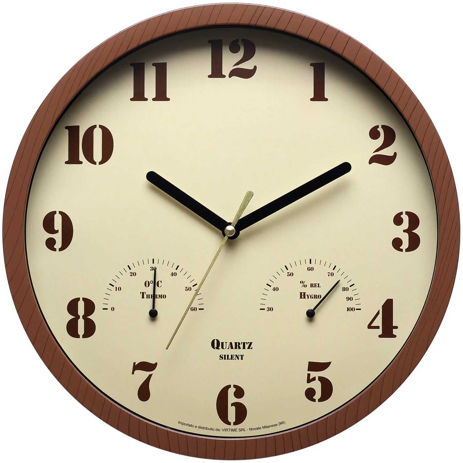 Wall clock simple and stylish living room thermometer clock D260318