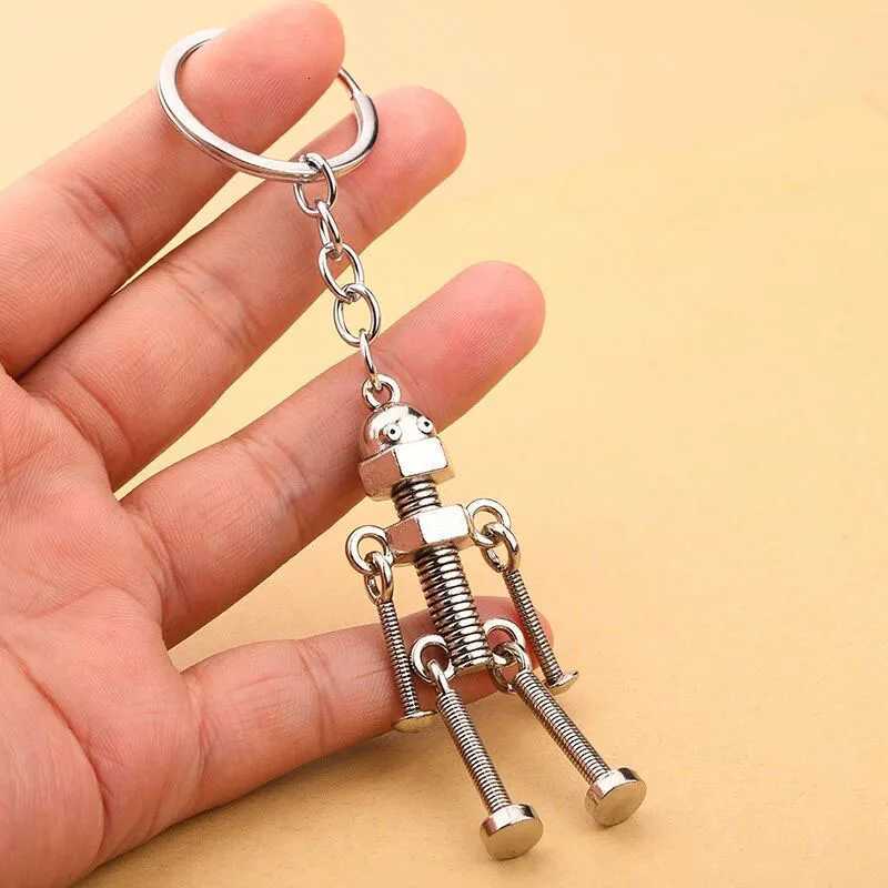 Men Children Accessory Cute Metal Robot Keychain Cool Screw Keychain Mini Tool Key Chains House H260318 - view 4