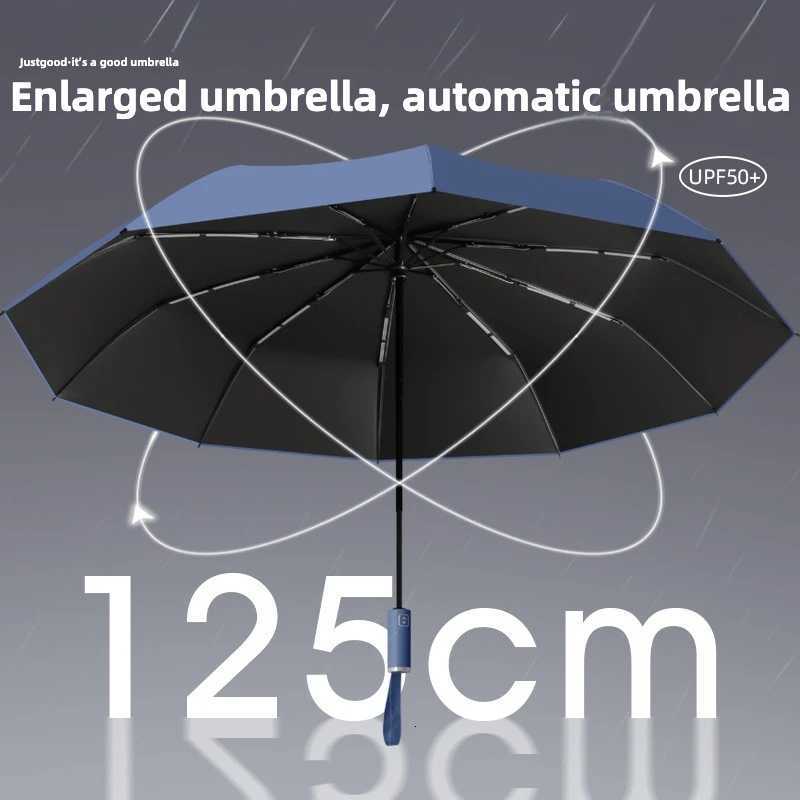 Windproof Automatic Folding Umbrella 125CM Diameter Large Rain Umbrella Sun UV UPF50 Protection Umbrellas for Man and Women H260318 - view 3
