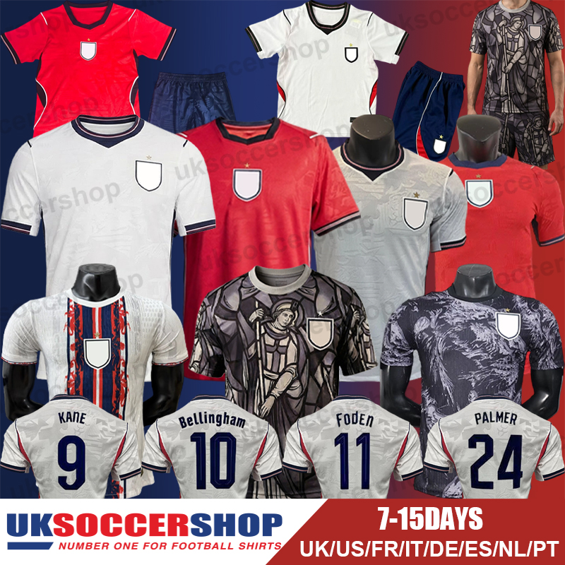 England Football Jerseys World Cup 2026 Soccer Jerseys Retro Football Shirts Tops Kits SAKA EZE SHAW RICE STONES KANE GORDON Men Kids Women Fans Player 3XL 4XL