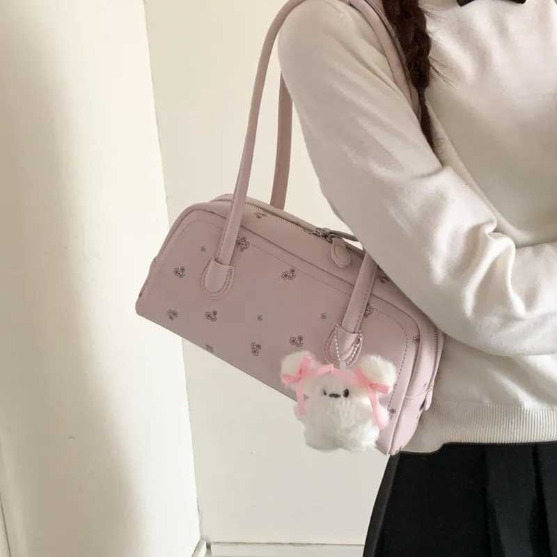 New Fashion Shoulder Bags for Women Small Print Handle Bag Commuter Comfortable and Versatile Texture Boston Bag Underarm PurseZ260317