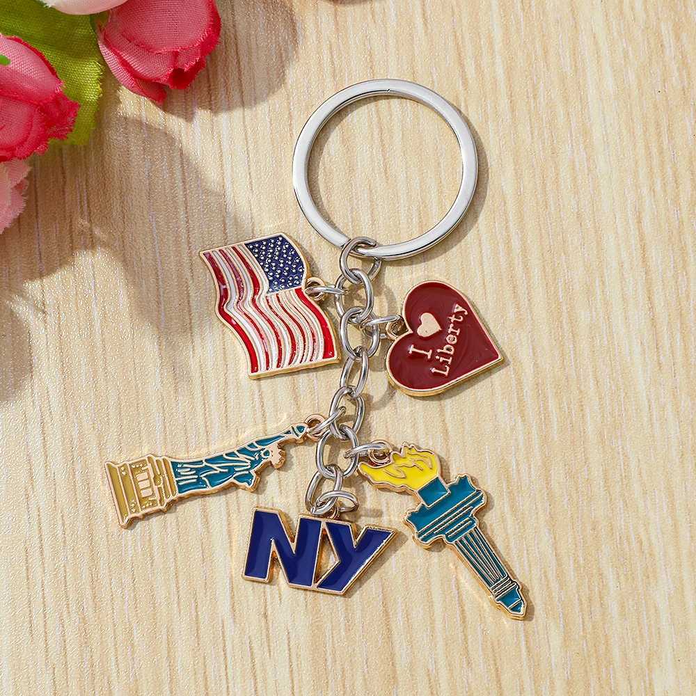 Statue of Liberty Decorations Independence Day Keychain Bag Pendant Heart Decorative Keying Backpack Liberty Pendant Accessories H260318 - view 7