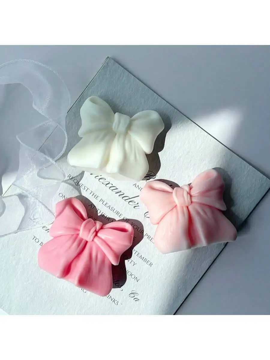 1pc Bow scented Candle 3D Bow Design Long-Lasting Fragrance Suitable For Home Decoration Perfect Valentines Day gifts D260318