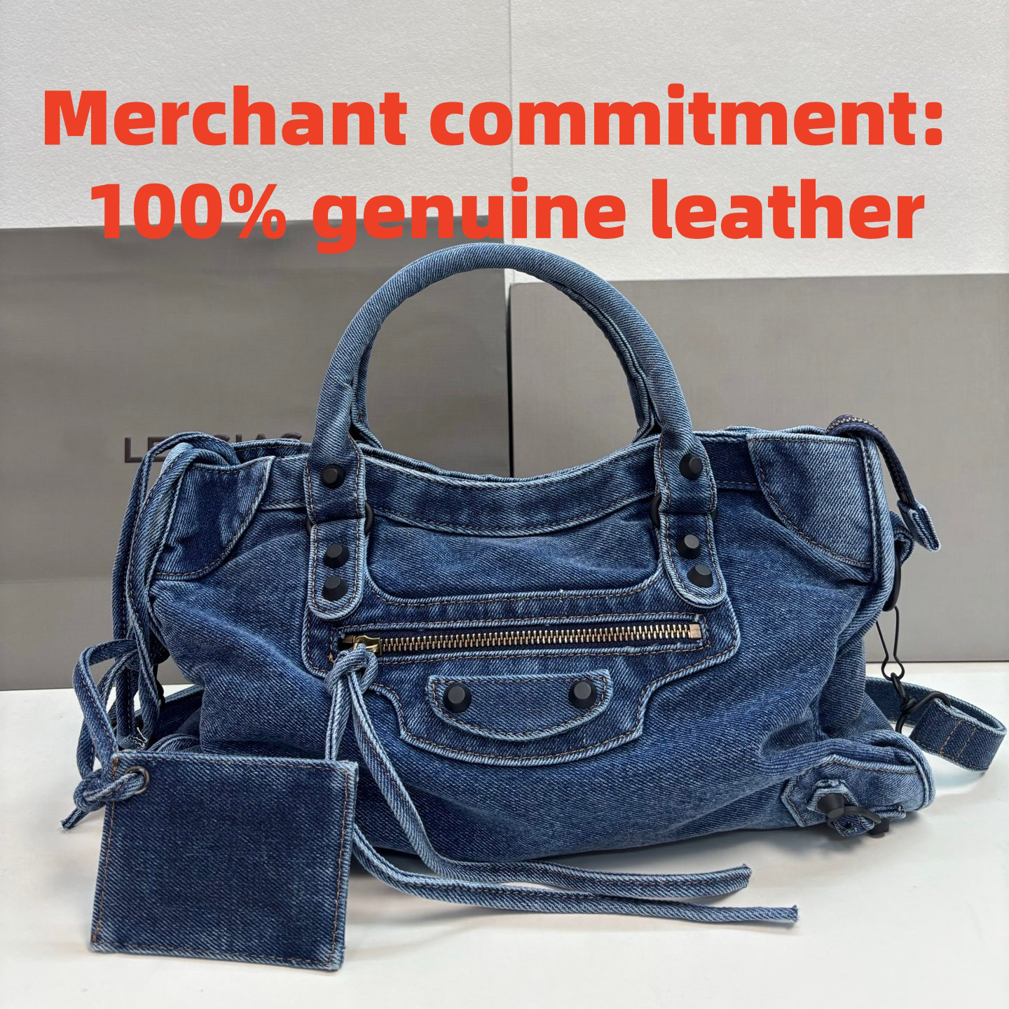 Designer bag tote LE CITY bag Medium Luxury handbags genuine leather Motorcycle bag Womens mens denim Shoulder Bag Top quality large capacity travel bag fashion bag