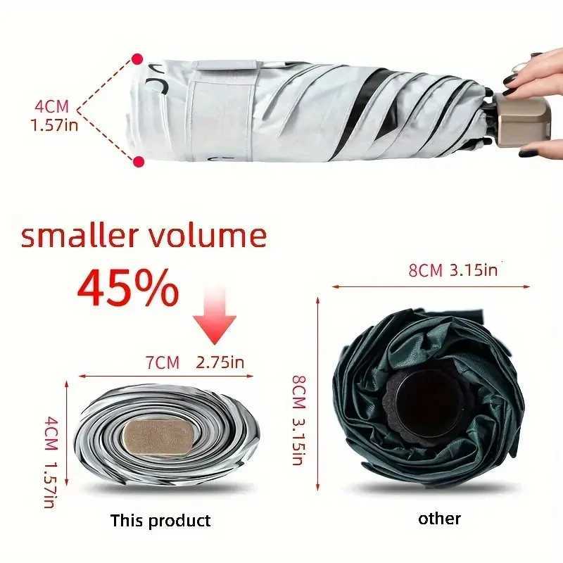 Small Folding Umbrella Sun Women Gift Fashion Men Mini Sun Parasol Girls Anti-UV Portable Pocket Travel Umbrellas H260318 - view 7