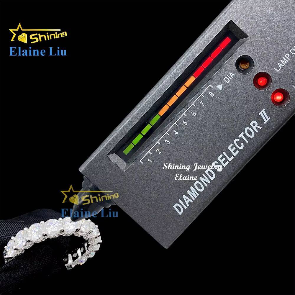 Pass Diamond Tester Hip Hop 925 Sterling Silver Cz Zircon or Vvs Moissanite Iced Out Rings