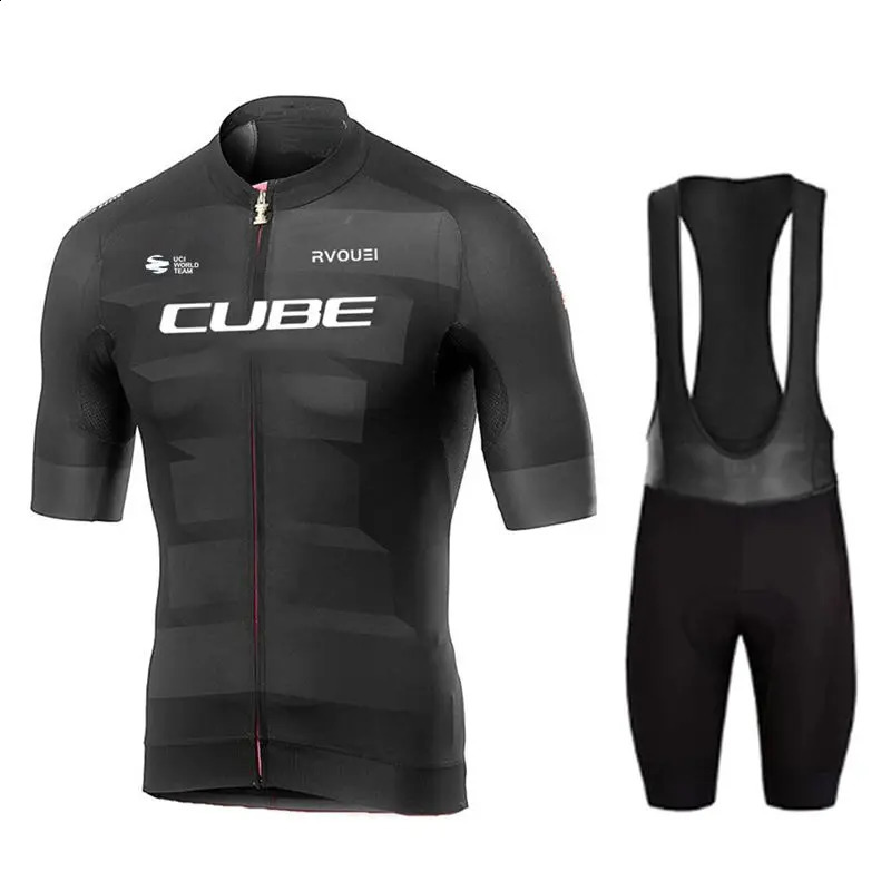 Rvouei Cube Cycling Jersey Set Bicycle Clothing Summer Short Sleeve Shirt Bike Gel Pad Bib Shorts Sports Maillot Ropa Ciclismo 260317 - view 7
