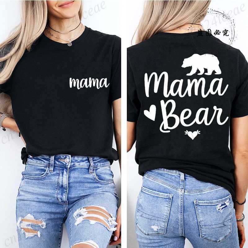 Women Tops Mama Bear Graphic T Shirt Clothes Short Sleeve Tee Shirts Summer Fashion Female T-Shirts Trend Clothing Mom GiftsT260317