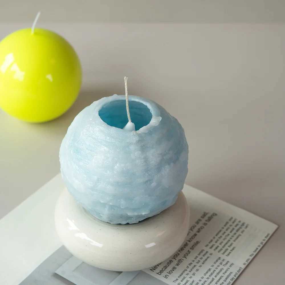 Rotating Line Spherical Aromatherapy Candle Home Decoration High Art Handmade Candle Ornament Creative D260318