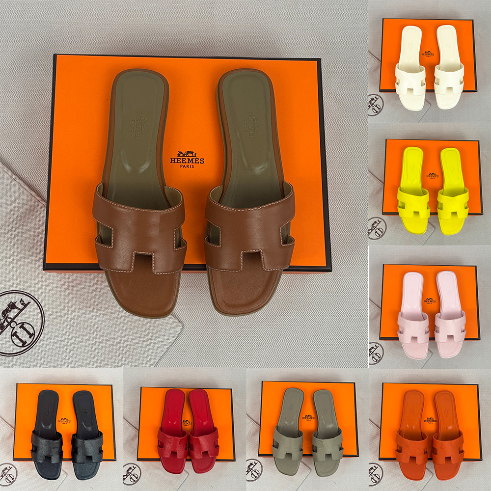 Womens Sandals Designer Sandals Slippers Fashion Floral Slippers, Leather and Rubber Flats Sandals Summer Beach Shoes Bottoms Slippers slides 14