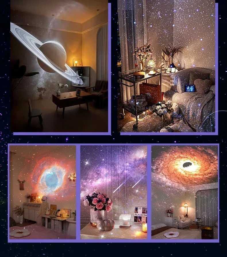 Home Planetarium Star Projector Galaxy Starry Projector Night Light 360 Adjust Bluetooth Speaker For Bedroom Kids Birthday Gift H260318