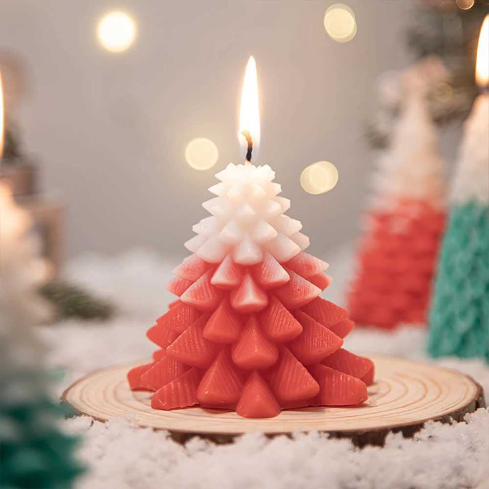 Christmas Scented Candle Christmas Tree Shaped Candle Decoration for Christmas Festival Gifts Home Living Room Decoration Candle D260318