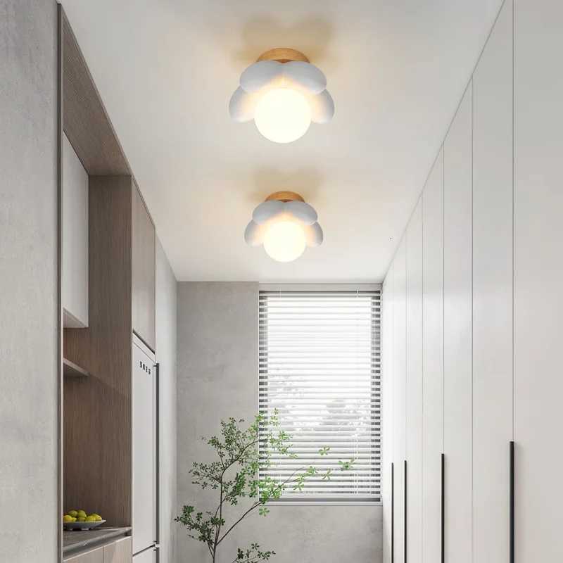 Wall lamp bedroom bedside lamp cream childrens room lighting fixture simple flower aisle background wall lamp H260318