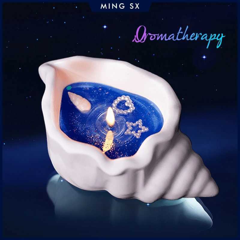 Romantic Conch Scented Fragrance Candle Light Creative Gift Scented Candles Gift for Wedding Valentines Day Christmas Birthday D260318