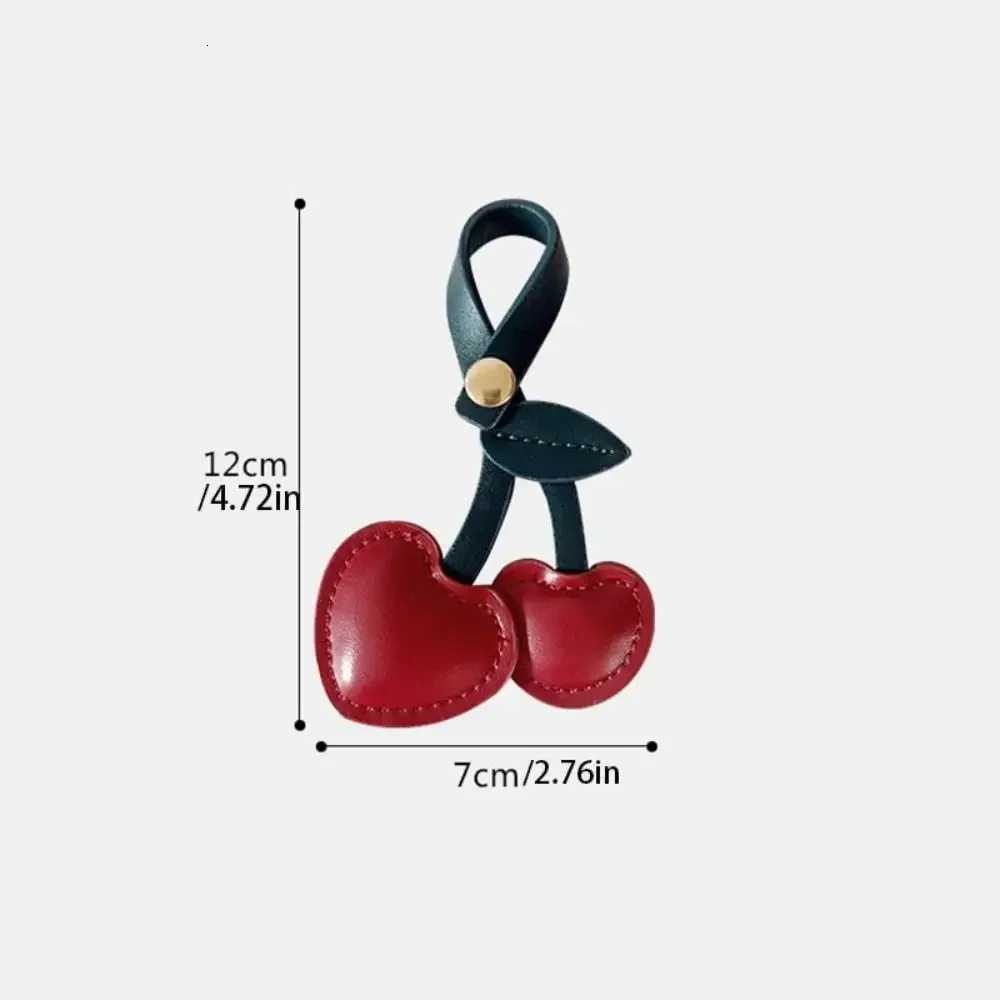 Peach Heart Cherry Key Chain Bag Pendant Decoration Keychain for Women DIY Craft Accessories Car Keyring H260318 - view 7