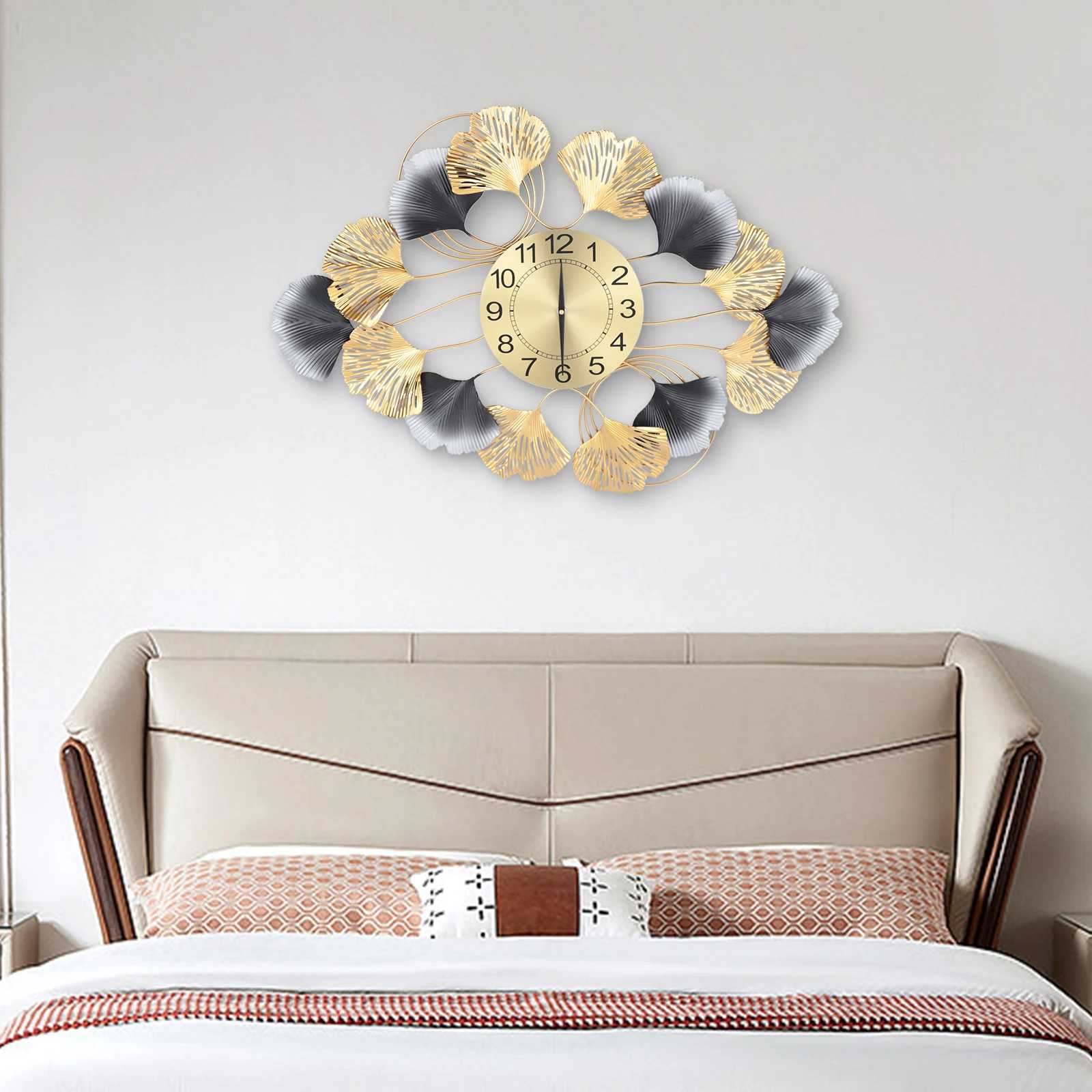 Large Wall Clock for Living Room Decor Modern Wall Clock Creative Luxury Wall Clock Background Wall Art Gold Clock D2603181