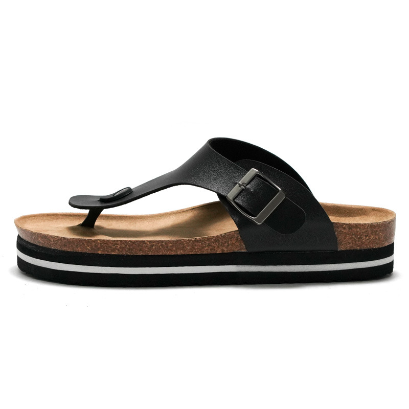 RUIZUSTOCK 2026 Summer New Women Casual Cork Designer Flip Flops Platform Thong Sandals Lightweight Non-Slip Beach Slides