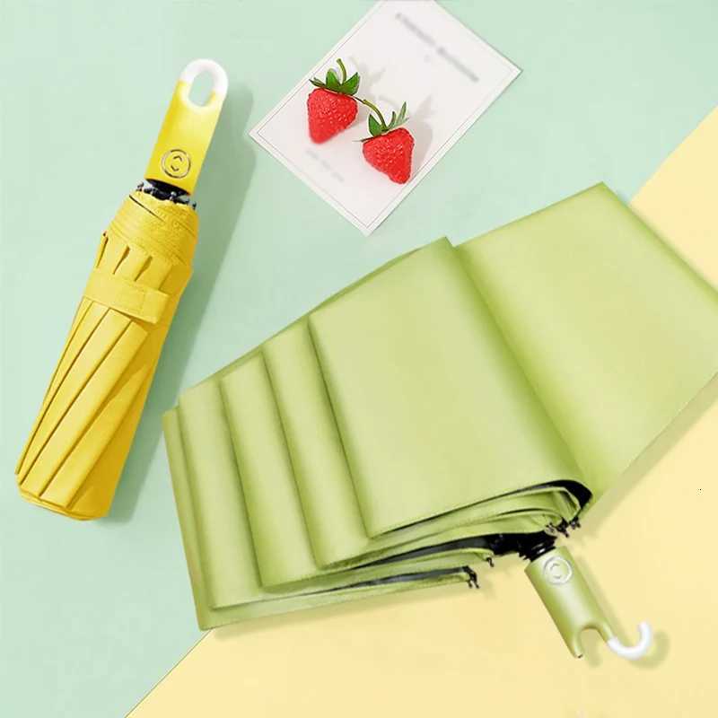 Doughnut Hook Umbrella Black Rubber Automatic Umbrella Buckle Rain Dual Purpose Sunscreen UV Protection Sunshade Umbrella H260318 - view 5