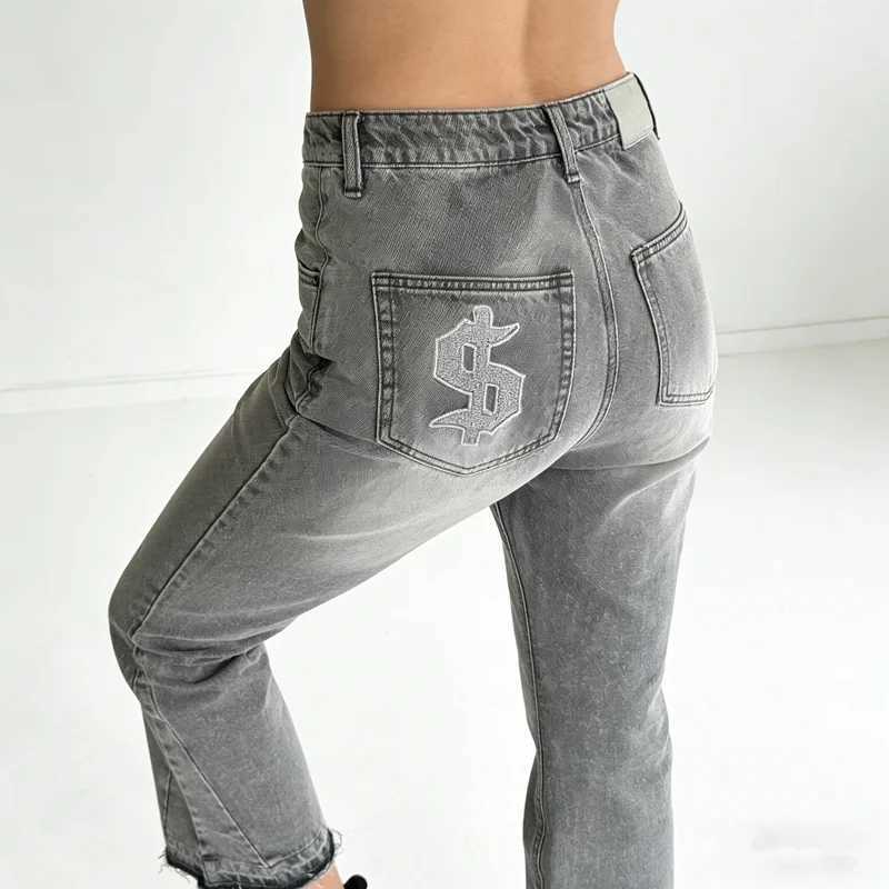 Harajuku Y2K New Washed Vintage Loose Jeans Women Street Hip Hop Joker Oversized Wide-leg Pants Unisex Casual Punk Mopping JeansT260317