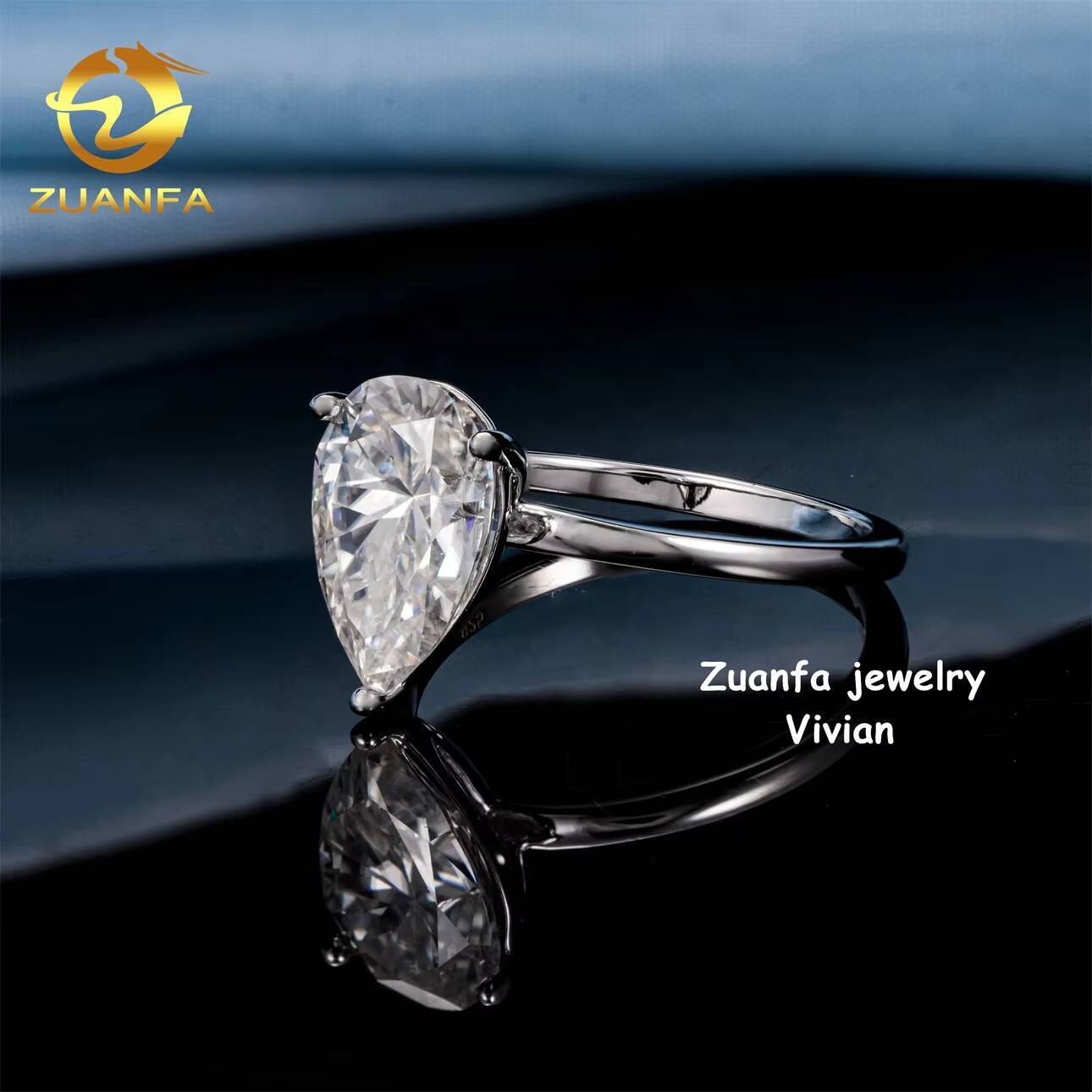 Buss Down Silver 925 D Color VVS Moissanite Diamond Fashion Pass Diamond Tester GRA Certification Luxury Women Wedding Rings