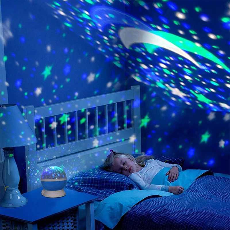 LED Galaxy Projector 360 Rotating - Starry Sky Night Light with Nebula Effect Perfect Christmas Gift for Kids Bedroom Decor H260318