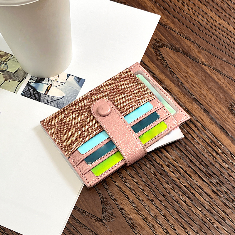 Womens Slim Mini One Piece Card Holder Luxury Exquisite High End Card HSmall Bag Short Purse olders Multi Function Holder
