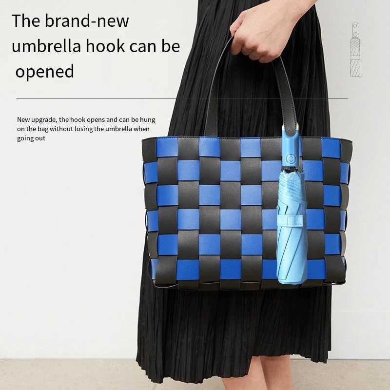 Doughnut Hook Umbrella Black Rubber Automatic Umbrella Buckle Rain Dual Purpose Sunscreen UV Protection Sunshade Umbrella H260318 - view 4