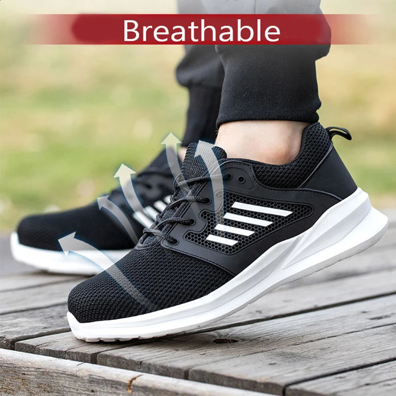 Unisex Mesh Steel Toe Cap Summer Safety Shoes For Men Light Breathable Sneaker Comfortable Indestructible Hombre Work Footwear 260318