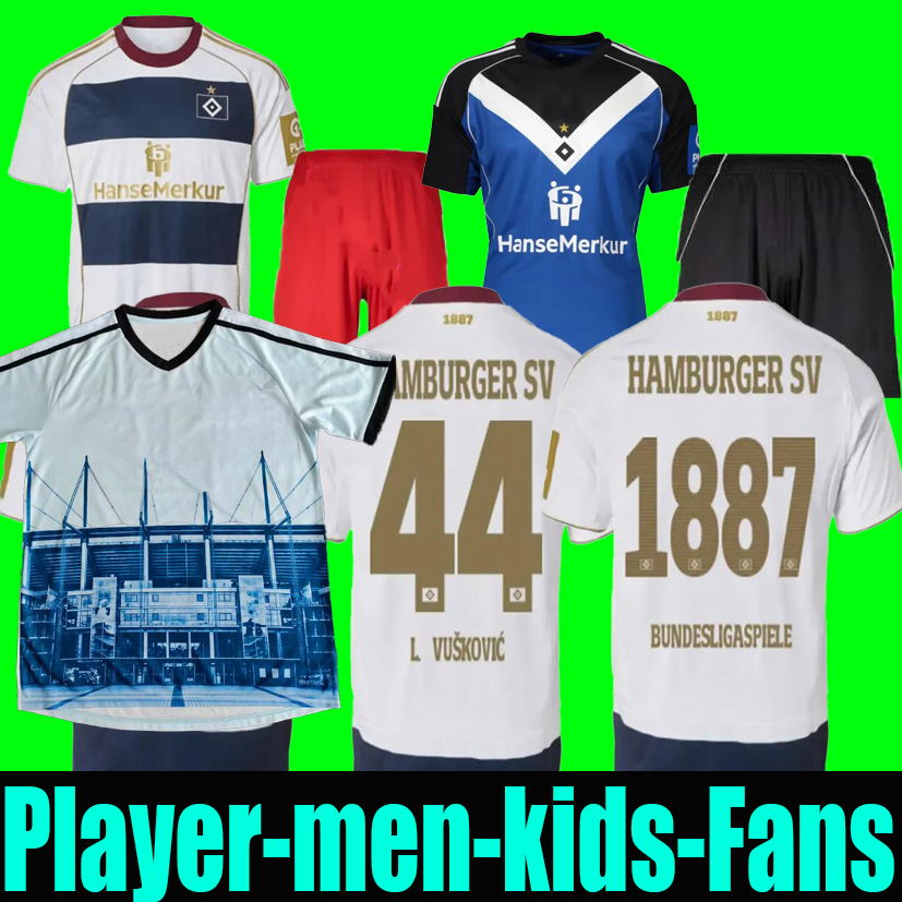 Special 2025 2026 Hamburg SV Football Jersey VAGNOMAN ONANA Retro 83 84 Away Jersey LEIBOLD REIS DUDZIAK 25 26 HSV Mens Childrens kit