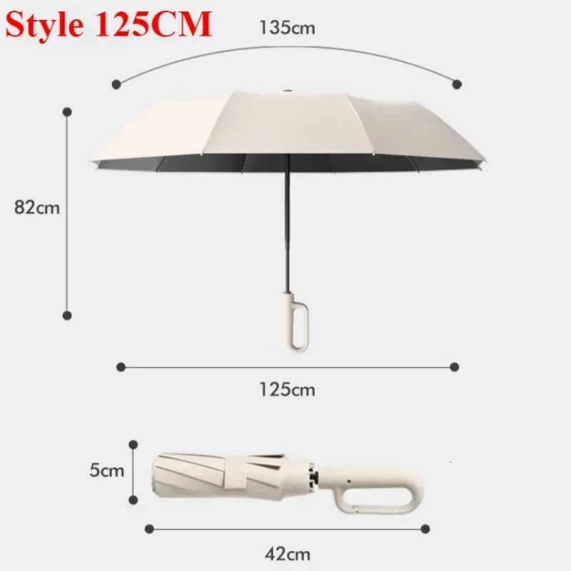 Latest Extra Large Reinforced Wind-resistant Rain-resistant Dual-purpose UV-resistant Fully Automatic Ring-buckle Umbrella H260318 - view 4
