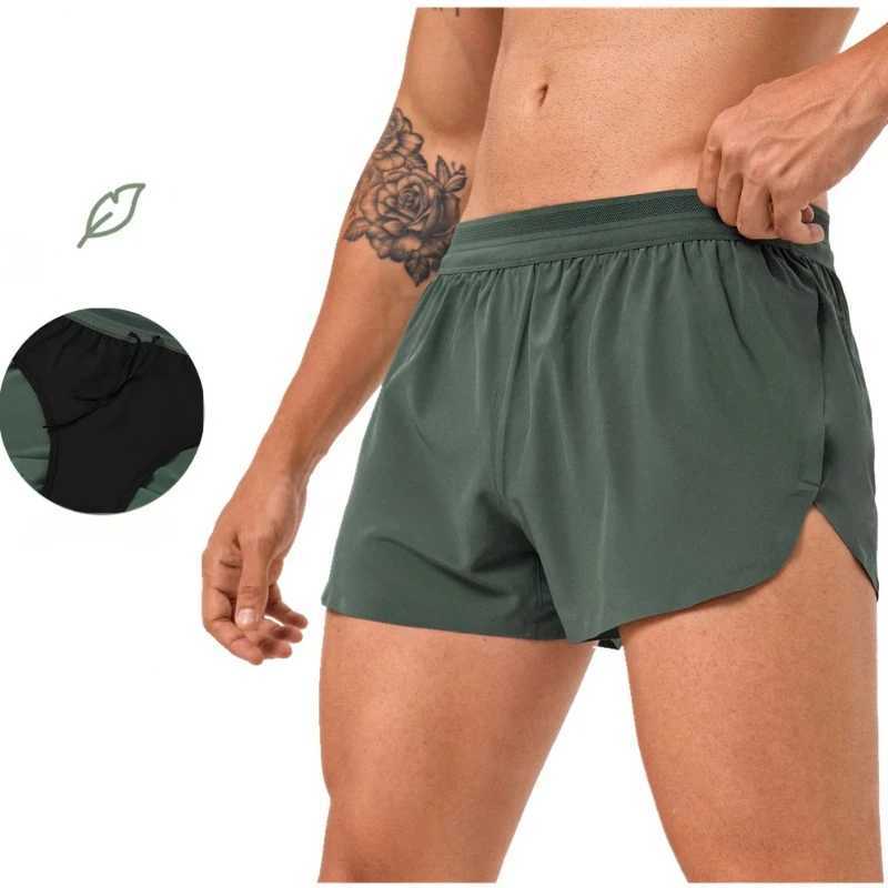 Men Marathon Racing Gym Sports Shorts Anti-escaping Lining Quick Dry Workout Training Fitness Jogging Short Arrow Pants M260318