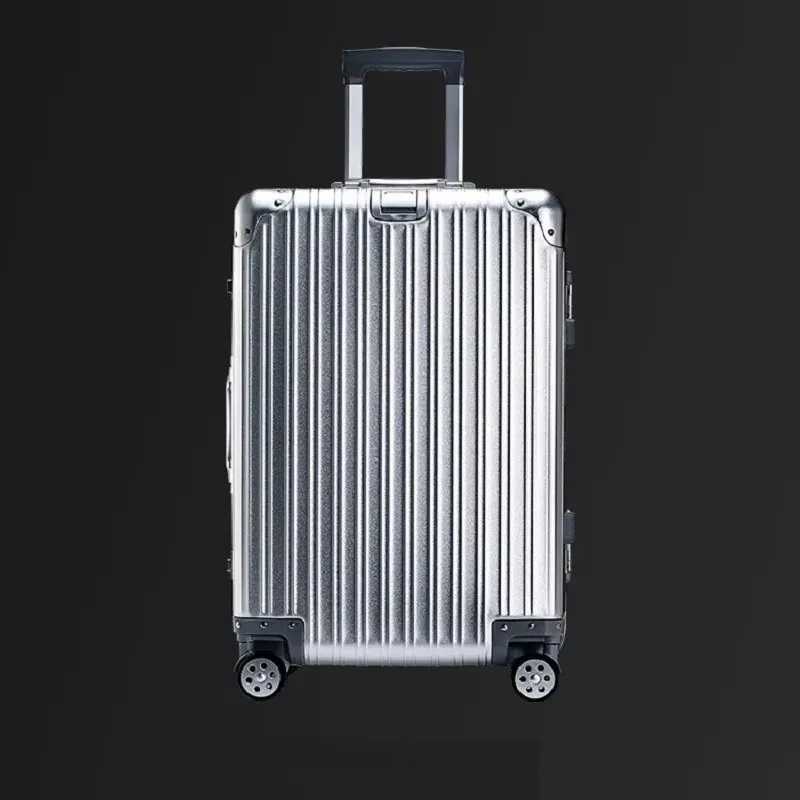20/24/26/29 Inch Lightweight Aluminum-Magnesium Alloy Carry-Suitcase - Cabin Luggage Business Travel Trolley w/Spinner Wheels H260316