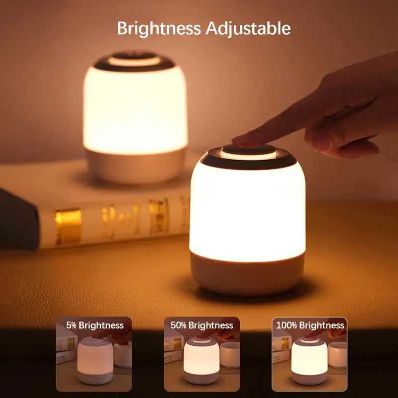 LED Night Lights Adjustable Brightness USB Rechargeable Table Lamp for Kitchen Bedroom Garage Bedroom Bedside Camping Decor H260318