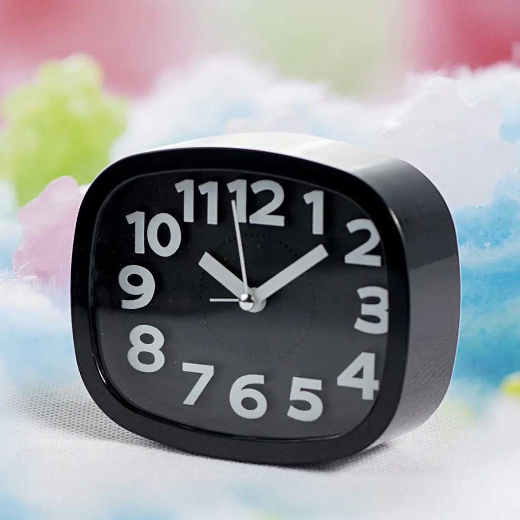 Mini Mute Alarm Clocks Battery Bedside Desk Table Home Decor Kid Gifts Portable D260318