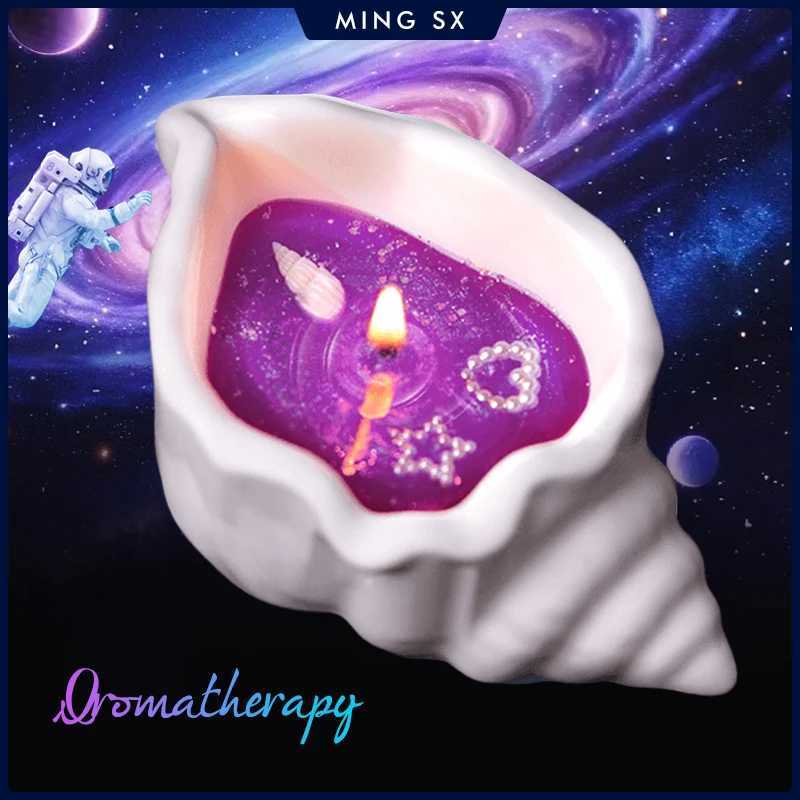 Romantic Conch Scented Fragrance Candle Light Creative Gift Scented Candles Gift for Wedding Valentines Day Christmas Birthday D260318
