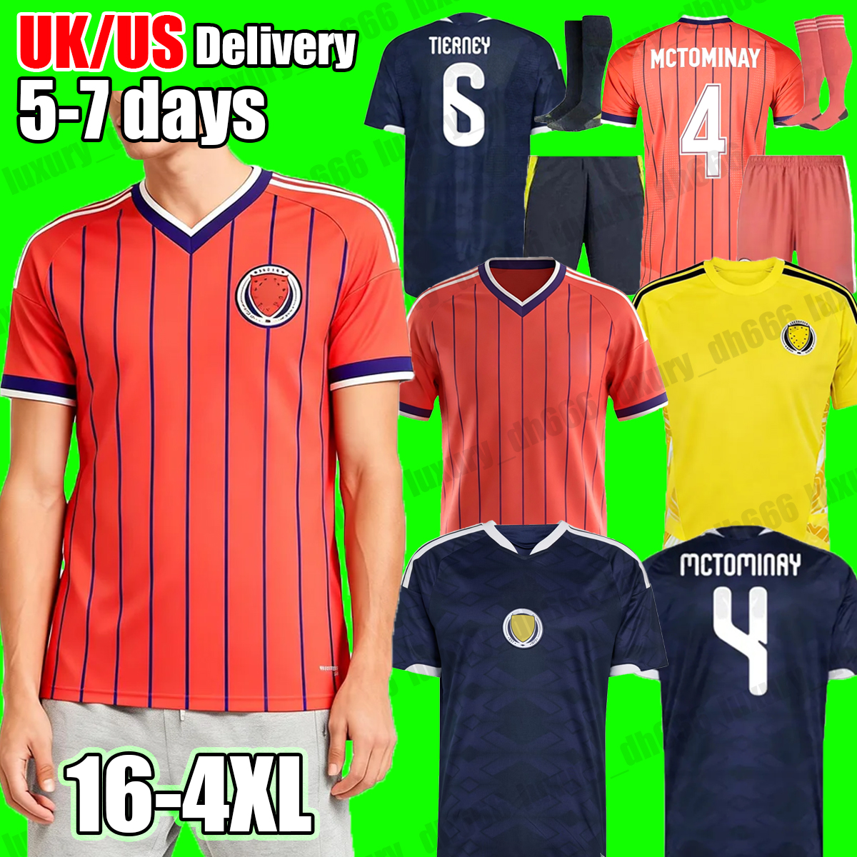 4XL Scotland football shirt 2026 kids 2026 world cup Scottish football jersey top maillot de Foot home away TIERNEY ROBERTSON McGINN men kids kit long sleeve xxxl