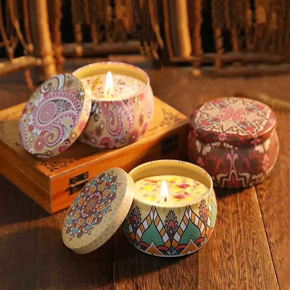 1 piece - Dried Flower Aromatherapy Candle Combination of Soy Wax Oil and Essential Oil Ideal Gift for Female Friends D260318