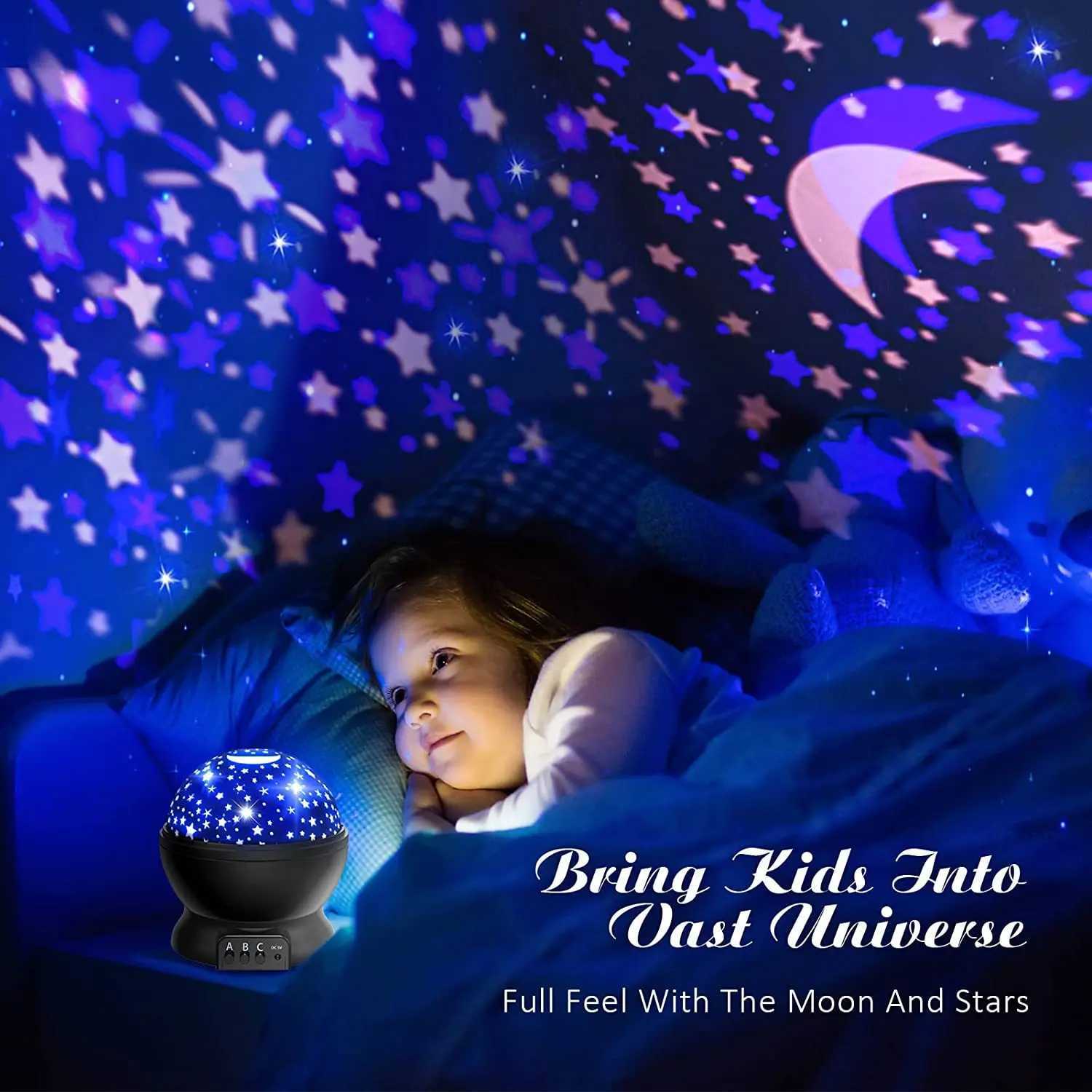 LED Galaxy Projector 360 Rotating - Starry Sky Night Light with Nebula Effect Perfect Christmas Gift for Kids Bedroom Decor H260318