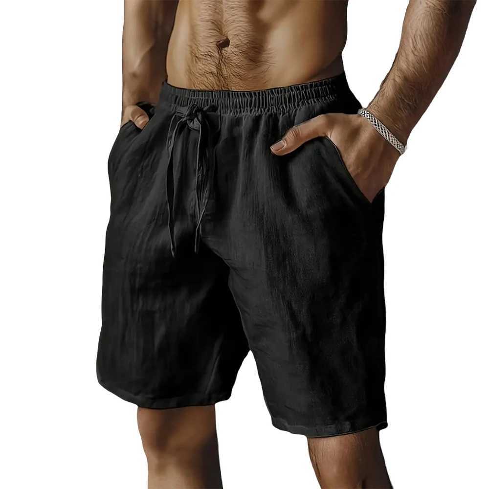 Summer New Mens Breathable Shorts Hawaii Beach Short Pants Male Solid Color Trousers Loose Lightweight Short Streetwear M260318