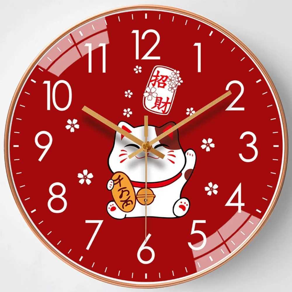 1PC Lucky Household Wall Clocks High Quality Simple Fashion Silent Wall Clock Cute Red Living Room Clock For 8-Inch Home Decor D260318