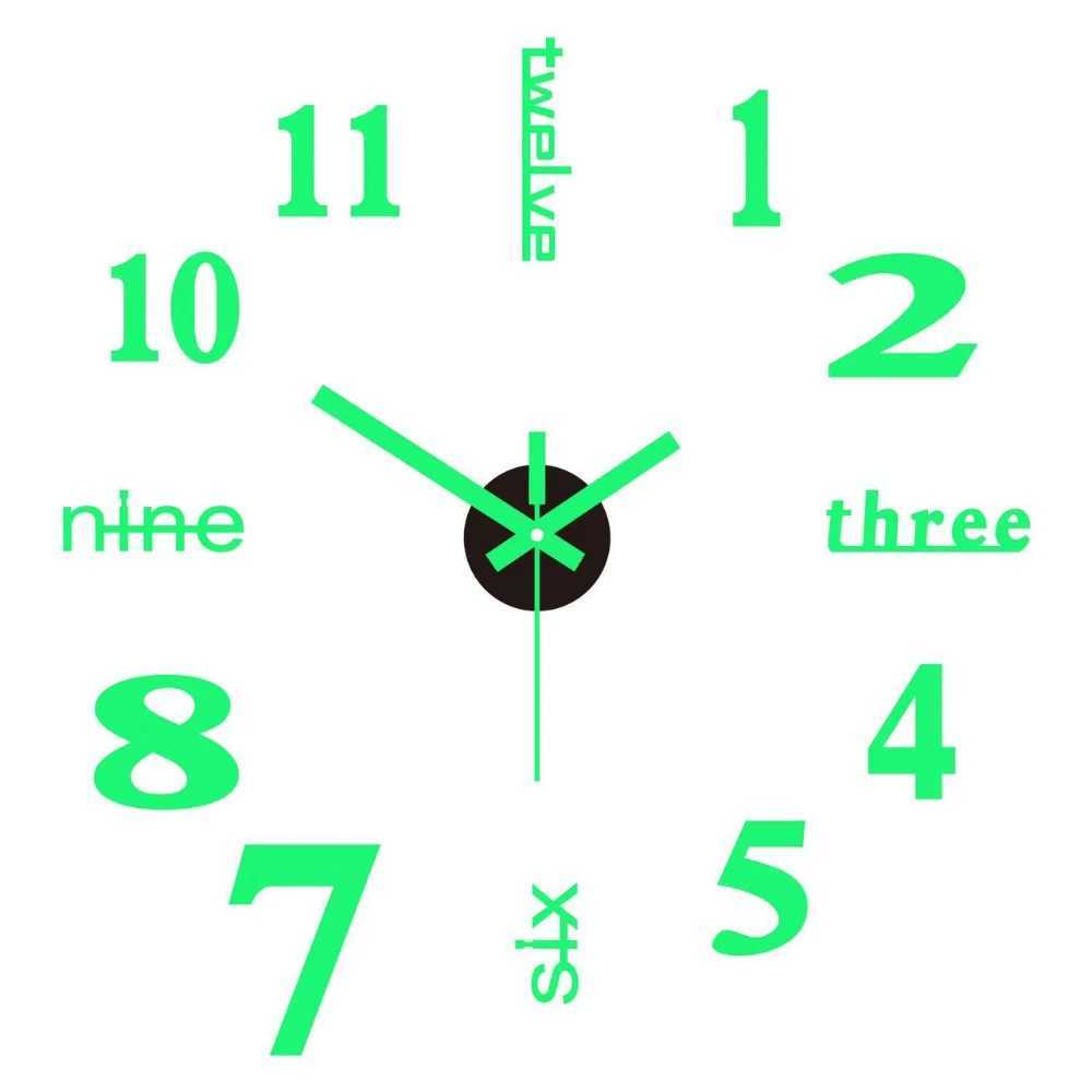 Glowing Wall Clock Minimalist Style for Home Decor Easy Installation Clear Display Peaceful Nighttime Viewing D260318