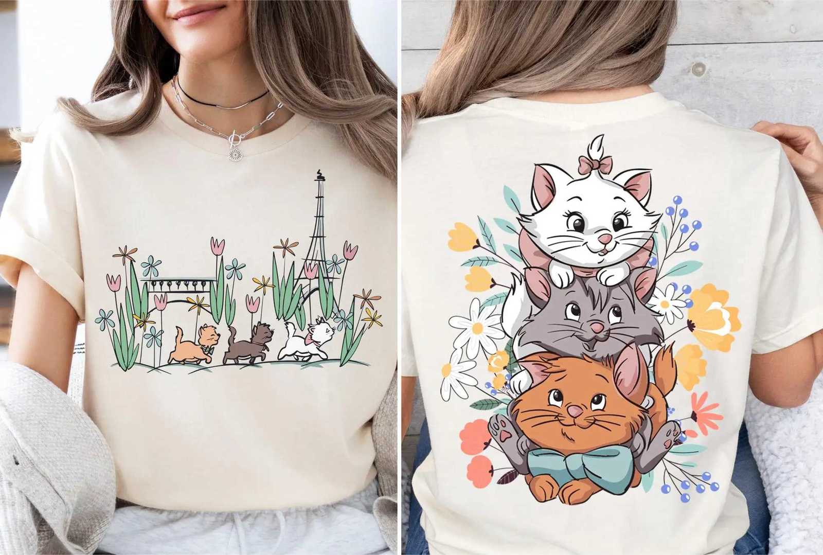 Women Summer Cartoon New T-Shirt The Aristocats Shirt Marie Toulouse Berlioz Cats Tee Y2K Street Fashion Casual Versatile TopT260317