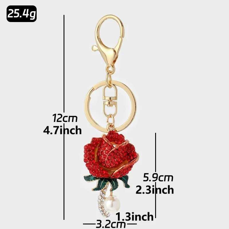 Cute floral car keychain womens bag accessory flower metal pendant holidays gift H260318 - view 5