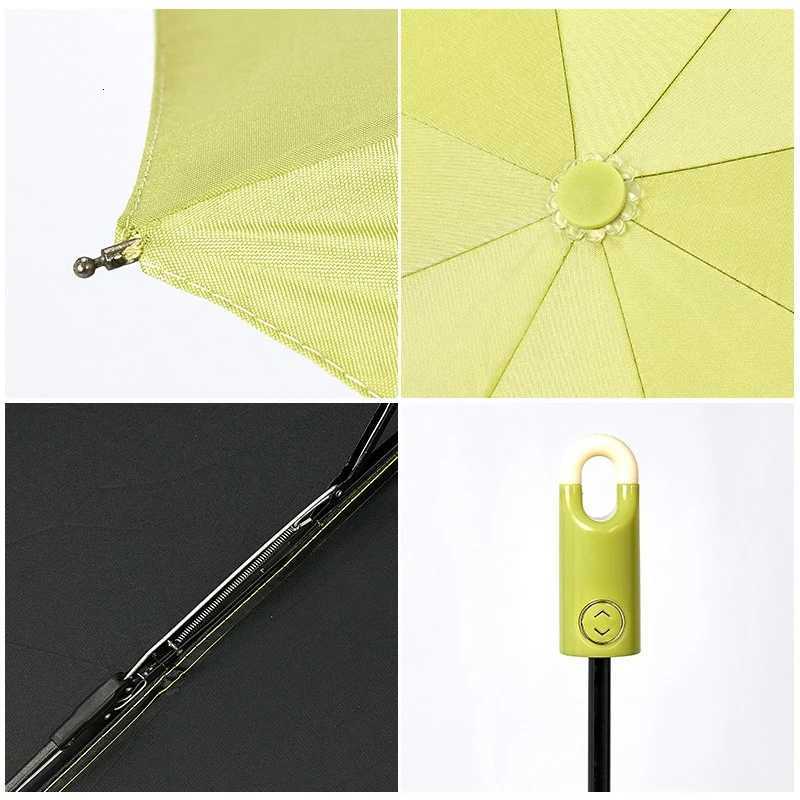 Doughnut Hook Umbrella Black Rubber Automatic Umbrella Buckle Rain Dual Purpose Sunscreen UV Protection Sunshade Umbrella H260318 - view 7