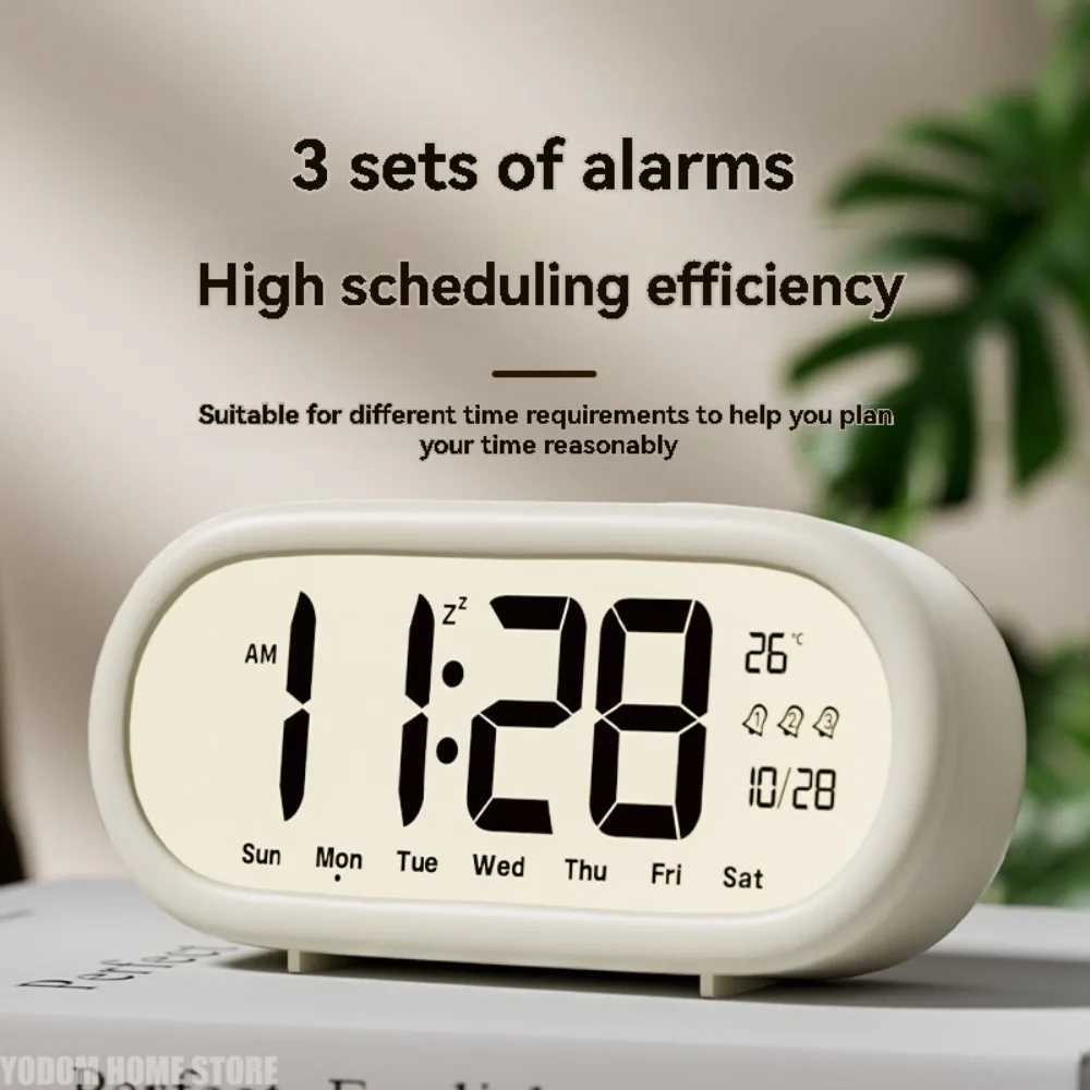 1PC Alarm Clock for Students Large Screen Clear Numbers New Smart Electronic Clock Desktop Childrens Home Products D260318