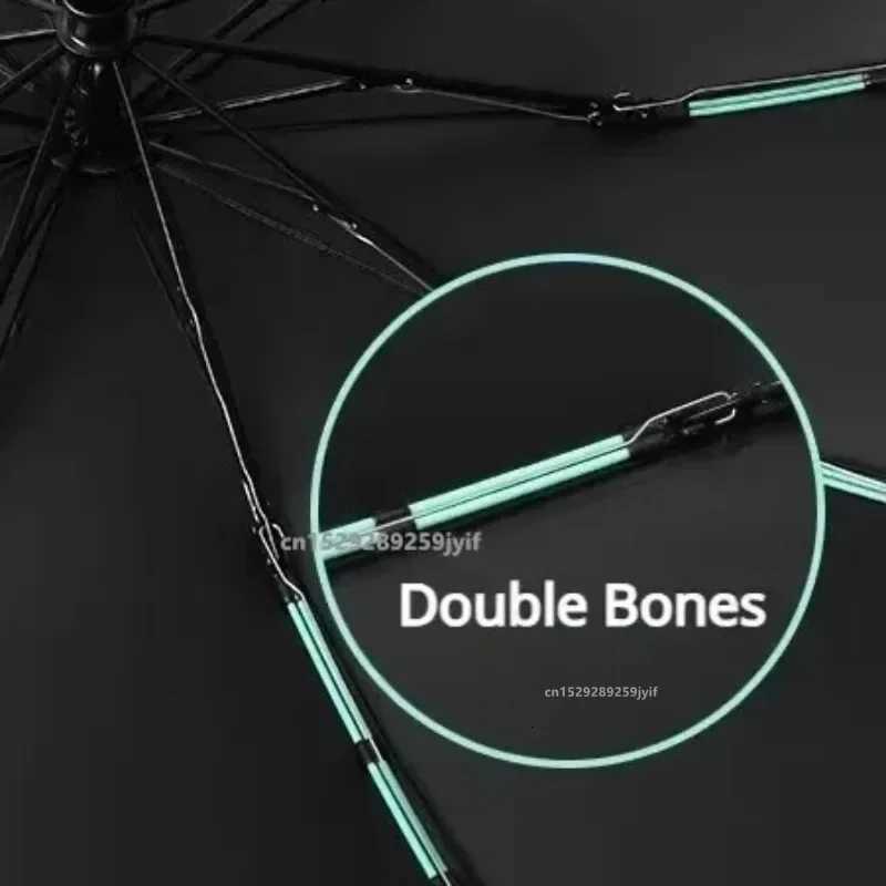 Reverse Folding Umbrellas Double Bones Black Glue Automatic Sunshade Sunscreen Rain Umbrella Strong Wind Resistance H260318 - view 4