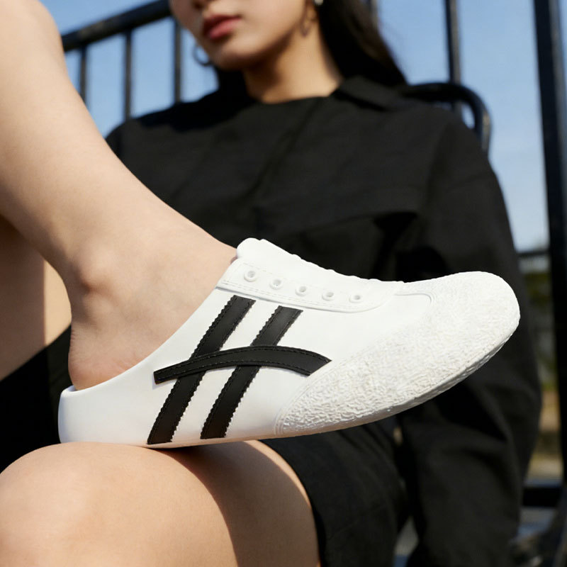 hot Free delivery Slippers 2026 Baotou Half Slippers New Summer Outerwear Lazy One Foot One Step Cold Slippers